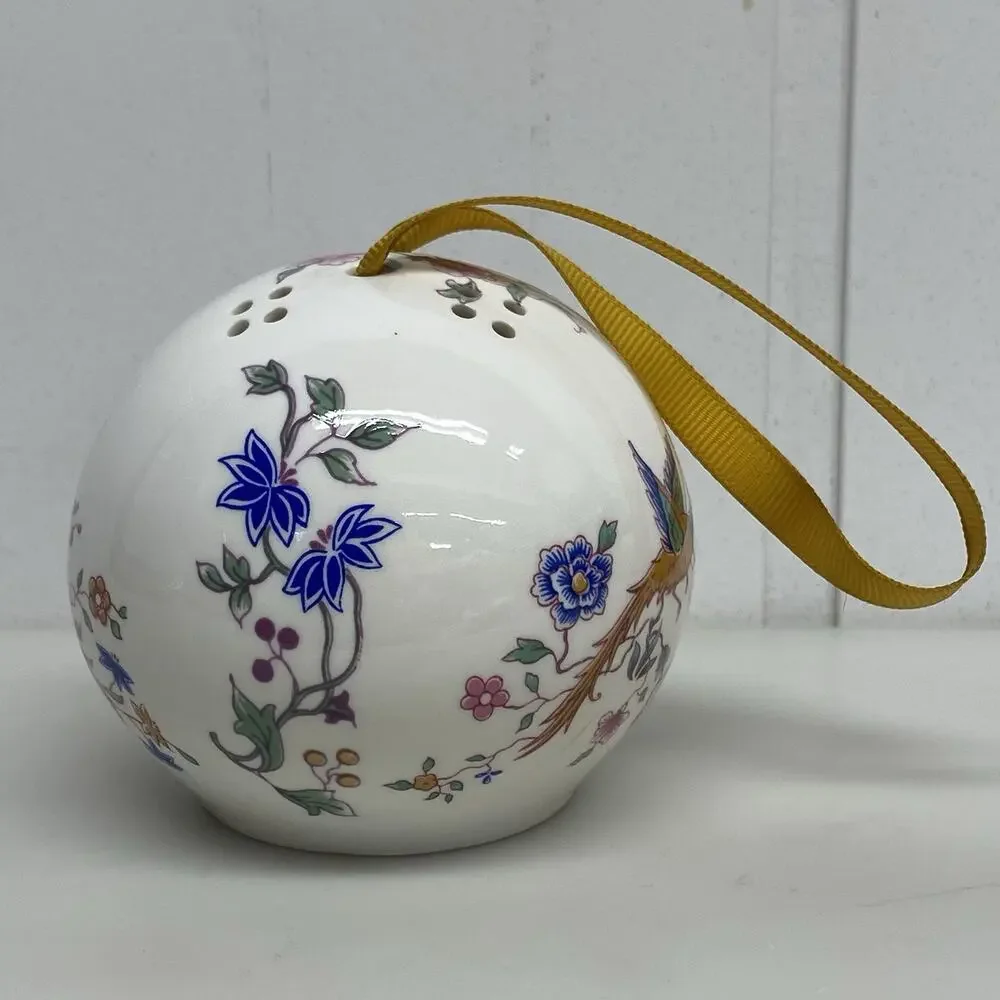 Hammersley Bone China Pomander Ball Diffuser Potpourri Birds & Flowers England